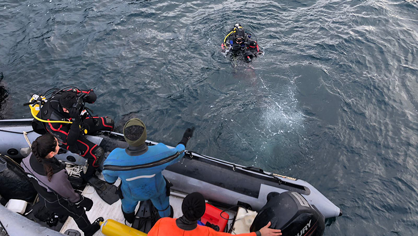 Se realizo buceo en el Canal de Beagle.